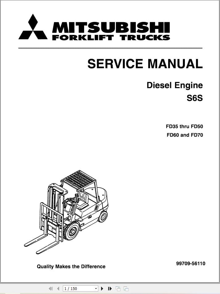 Mitsubishi Forklift FD50C Service Manual (2)