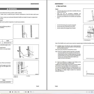 Mitsubishi Forklift FD60NMS FD70NMS Operation Maintenance Manual (2)