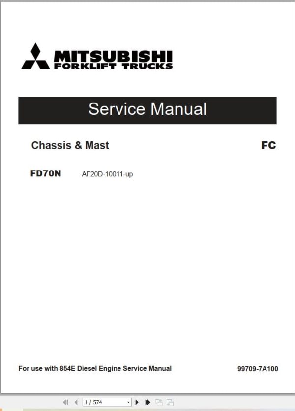Mitsubishi Forklift FD60n Service Operation Manual (1)