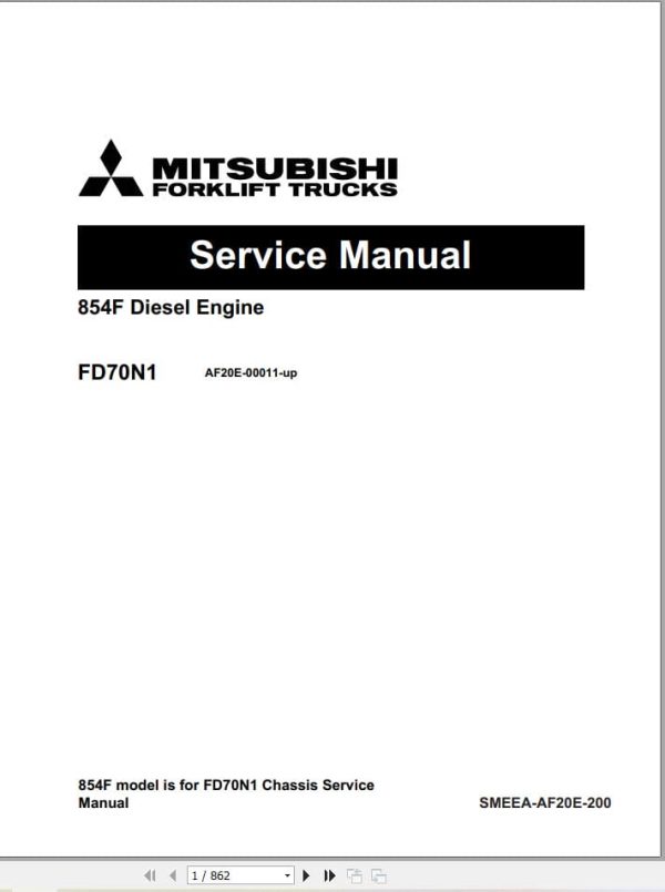 Mitsubishi Forklift FD70N1 Wiring Diagram and Operation Manual 12.2022 (2)