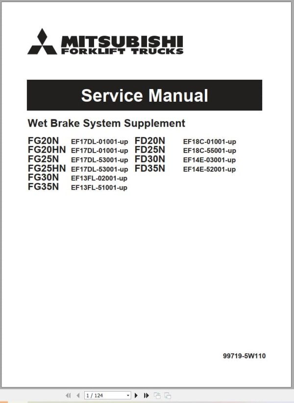 Mitsubishi Forklift FG20HN FG25HN Service Manual (1)