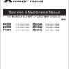 Mitsubishi Forklift FG20S   FG30S FD20HS   FD30HS Service Operation Manual (1)