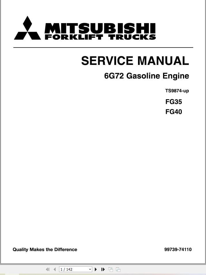 Mitsubishi Forklift FG35 FG40 Service Manual (2)