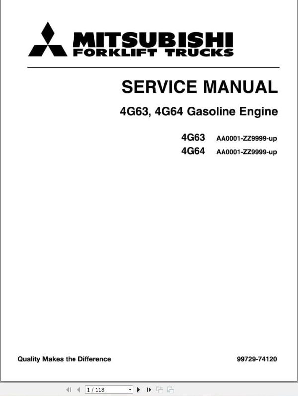 Mitsubishi Forklift FGC15 FGC30 Diagrams and Service Manual 04.2024 (2)