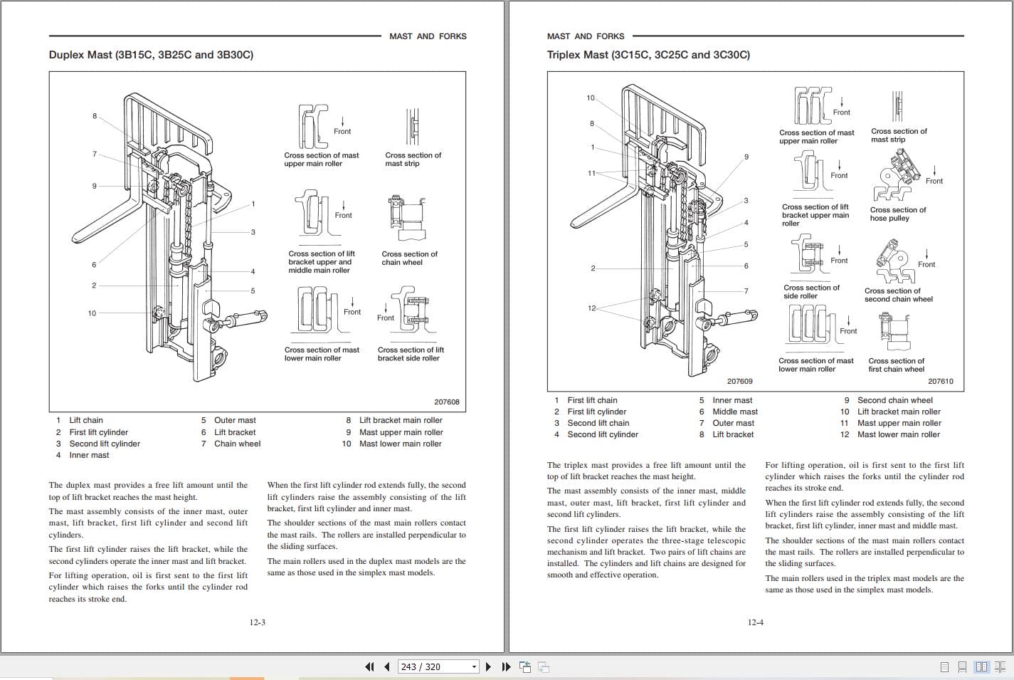 Mitsubishi Forklift FGC15K to FGC30K Service Operation Manual (2)