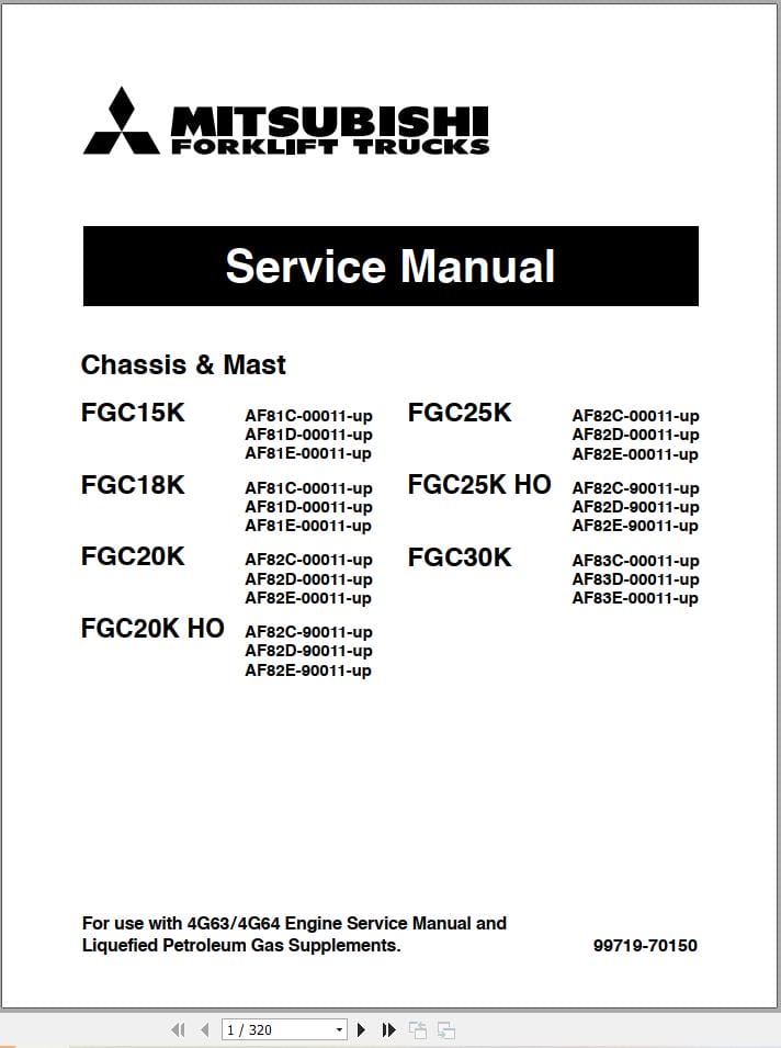 Mitsubishi Forklift FGC25 Service Manual (1)
