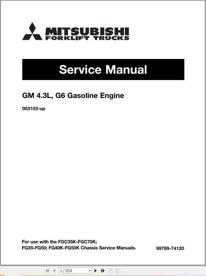 Mitsubishi Forklift FGC35K FGC40K FGC45K FGC45K C FGC60K FGC70K FGC70K STC Service Manual (2)