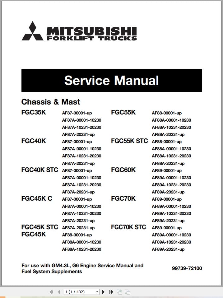 Mitsubishi Forklift FGC45K STC Service Manual (1)
