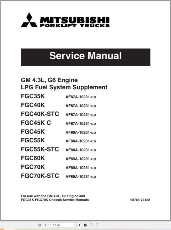 Mitsubishi Forklift FGC45K STC Service Manual (2)