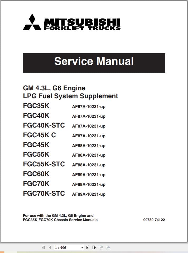 Mitsubishi Forklift FGC45K STC Service Manual (2)