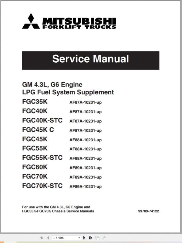 Mitsubishi Forklift FGC55K FGC55K STC Service Manual (2)