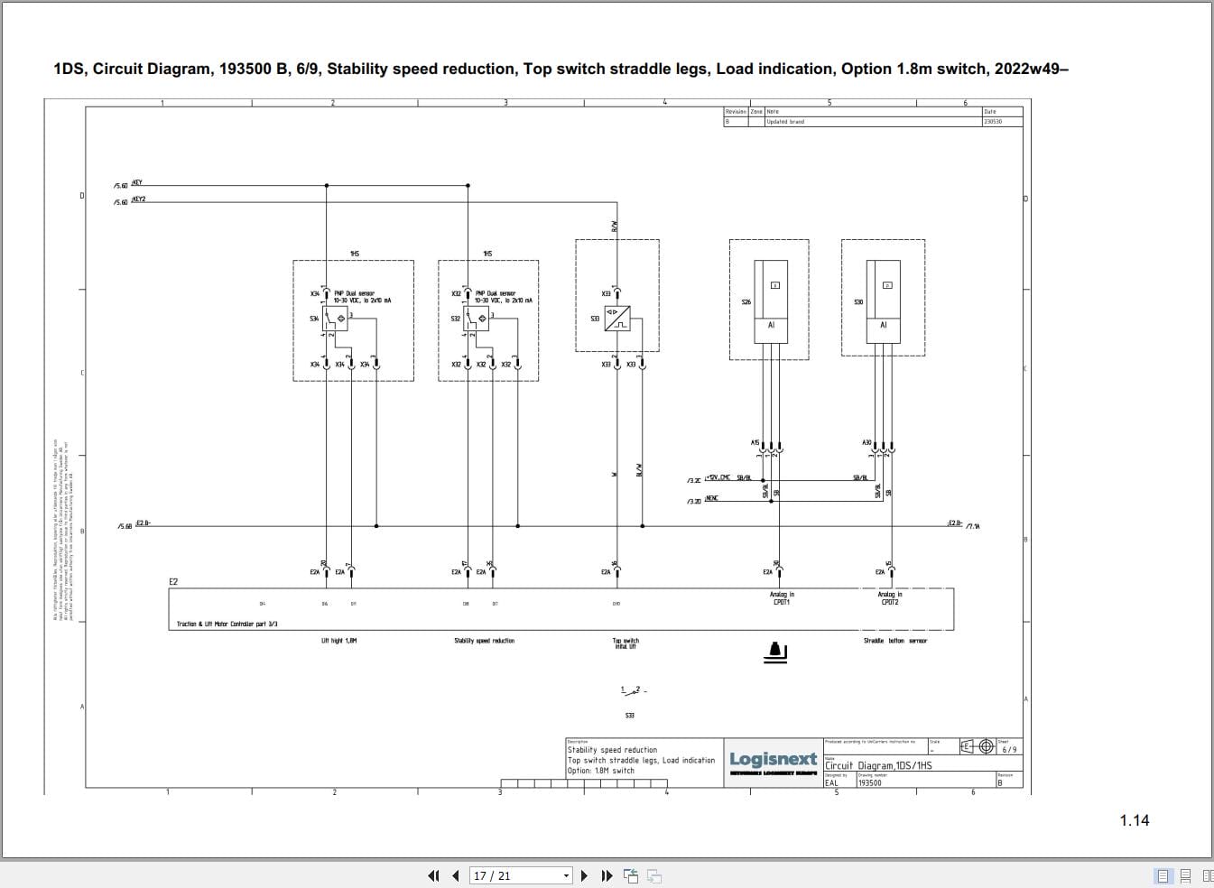Mitsubishi Forklift PBV20N3D PBF20N3DS Wiring Diagram 06.2023 (2)