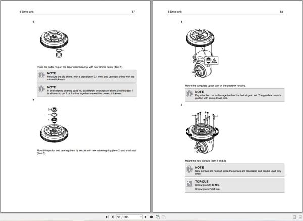 Mitsubishi Forklift PBV20N3D to SBF16N3SS Diagrams and Service Manual (2)
