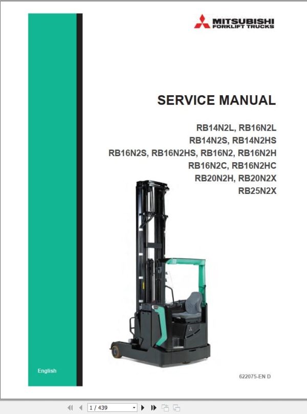 Mitsubishi Forklift RB14N2L RB16N2L Diagrams and Service Manual (1)