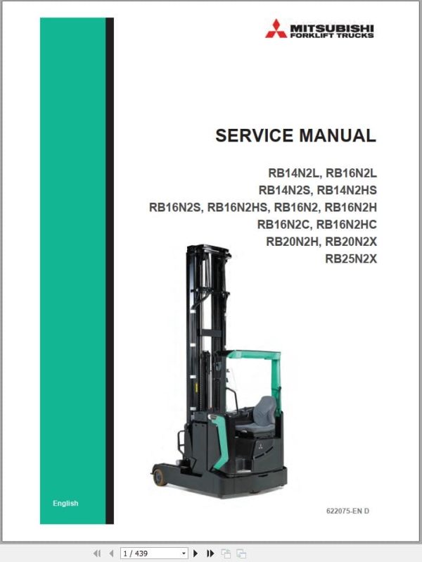 Mitsubishi Forklift RB14N2LS RB25N2X Diagrams and Service Manual (1)