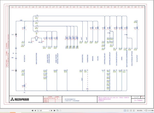 Mitsubishi Forklift RB14N2LS RB25N2X Diagrams and Service Manual (3)