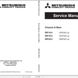Mitsubishi Forklift RBF14CA RBF20CA Service Operation Manual (1)