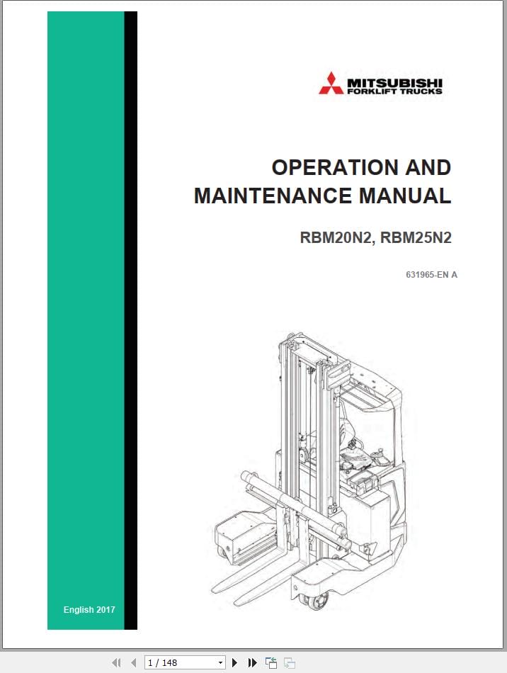 Mitsubishi Forklift RBM20N2 RBM25N2 Operation and Service Manual 12.2023 (1)