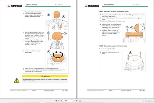 Mitsubishi Forklift RBM20N2 RBM25N2 Service Operation Manual 12.2023 (2)