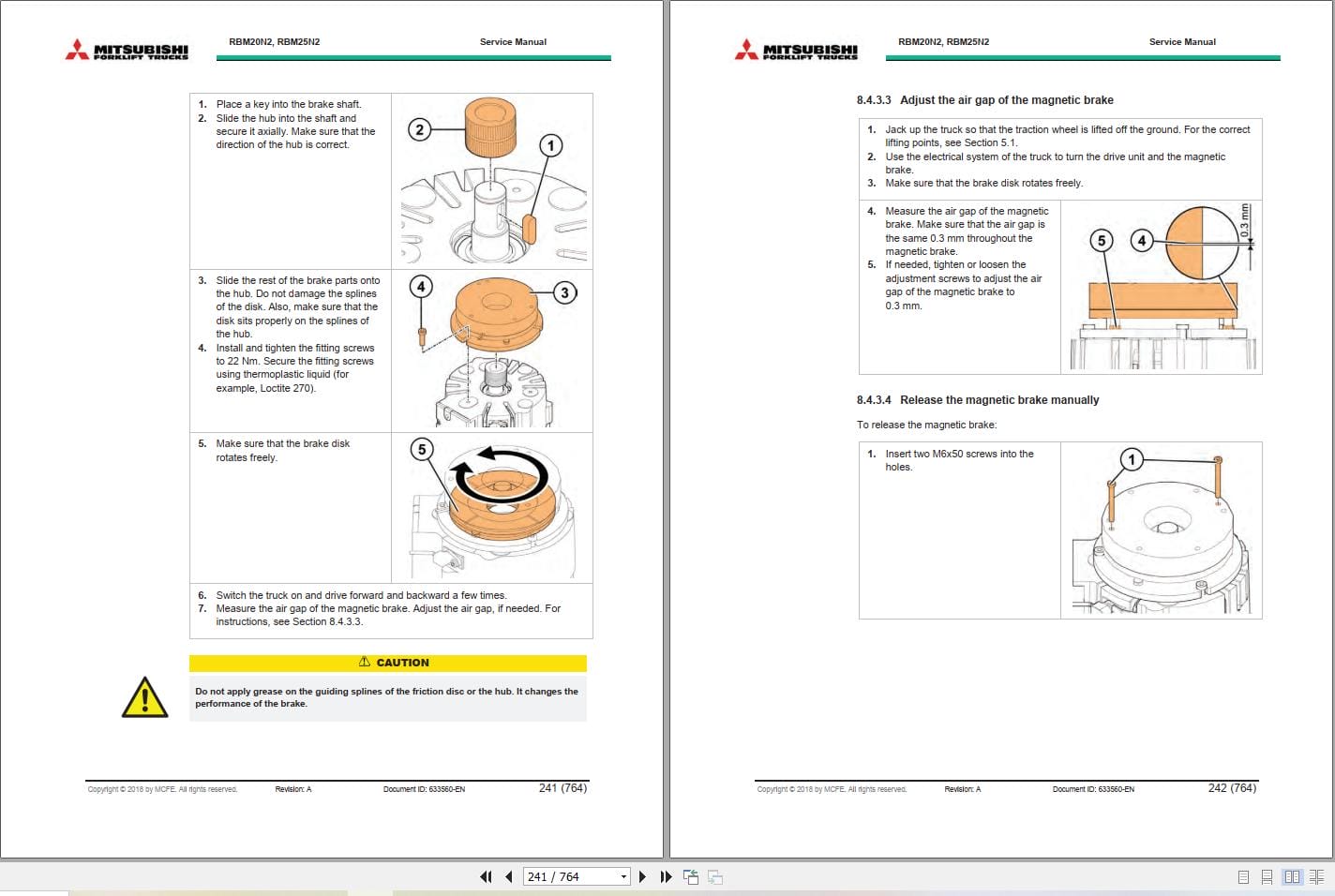 Mitsubishi Forklift RBM20N2 RBM25N2 Service Operation Manual 12.2023 (2)