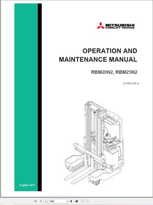 Mitsubishi Forklift RBM20N2 RBM25N2 Service Operation Manual 12.2023 (3)