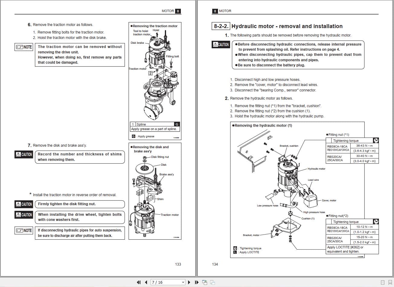 Mitsubishi Forklift RBS10CA RBS10 13W(L)CA Service Manual (2)