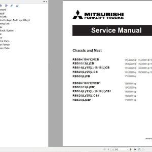 Mitsubishi Forklift RBS9NCB1 to RBS30(L)CB1 Service Operation Manual (1)