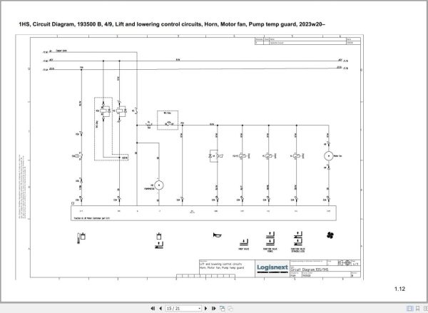 Mitsubishi Forklift SBV12N3 to SBF16N3SS Wiring Diagrams (2)