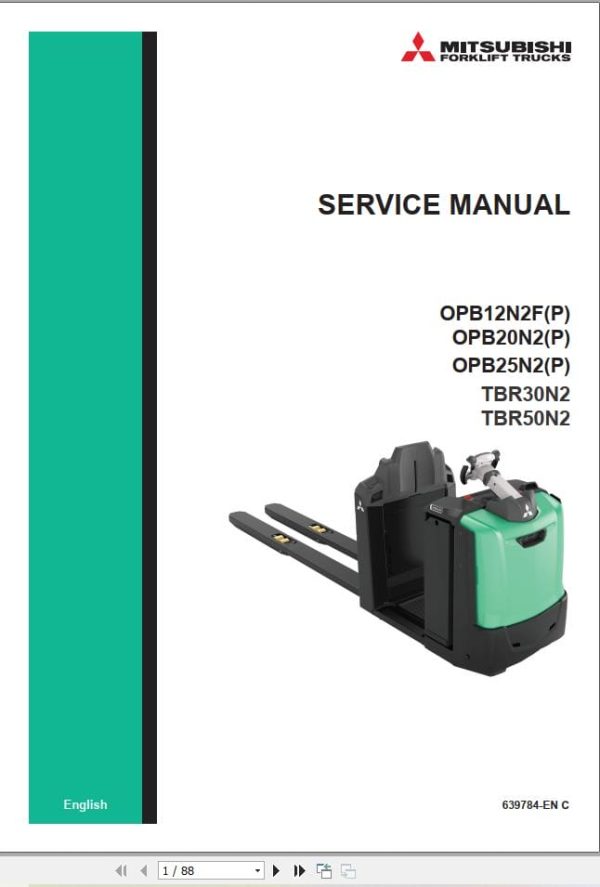Mitsubishi Forklift TBR30N2 TBR50N2 Service Manual (1)