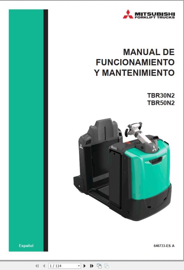 Mitsubishi Forklift TBR30N2 TBR50N2 Service Operation Manual 09.2023 (1)