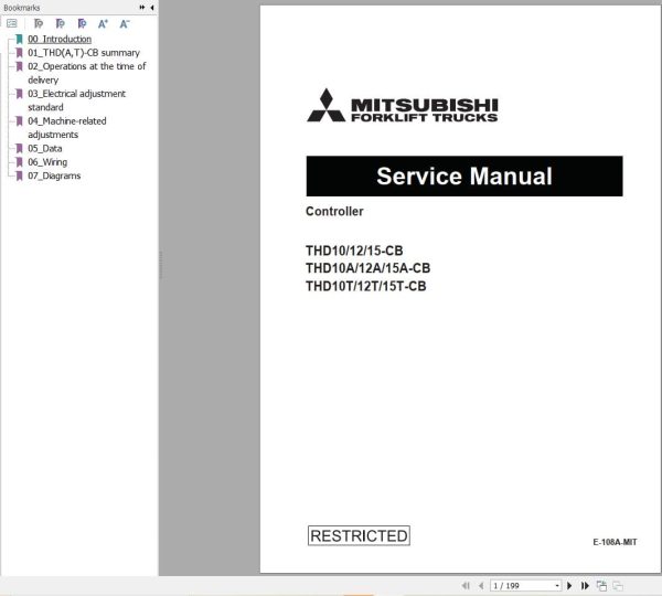 Mitsubishi Forklift THD10 CB Service Operation Manual (1)