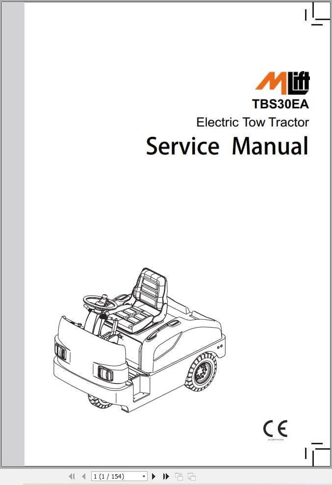 Mlift Electric Tow Tractor TBS30EA Service Operation Manual (2)