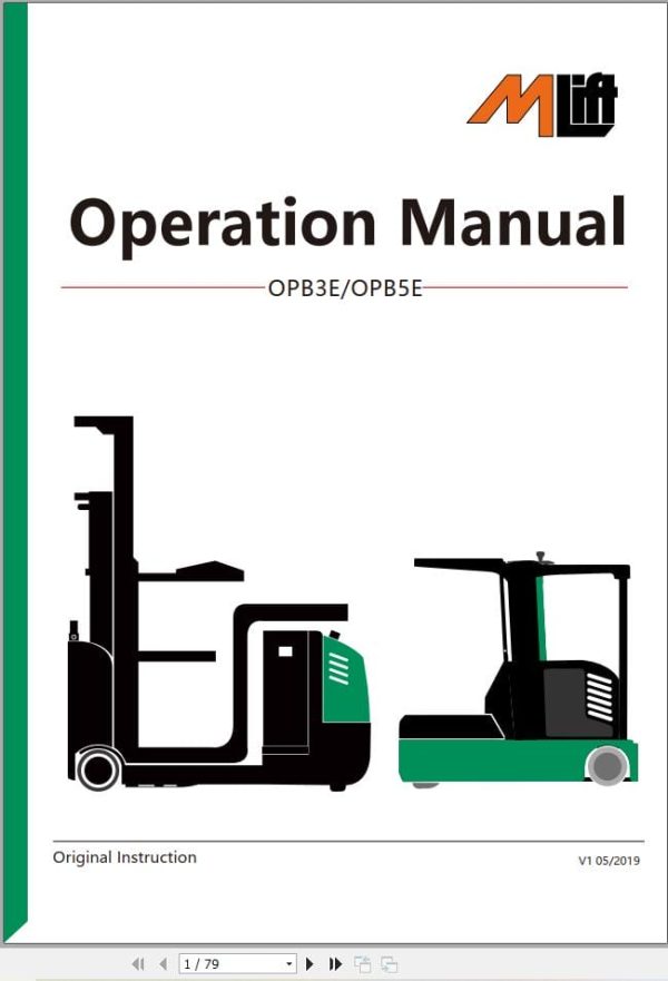 Mlift Forklift OPB3E Service Operation Manual (2)