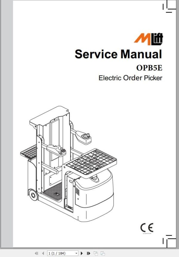 Mlift Forklift OPB5E Service Operation Manual (1)