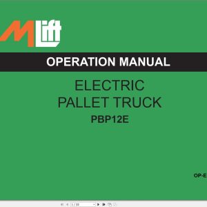 Mlift Forklift PBP12E Service Operation Manual (1)
