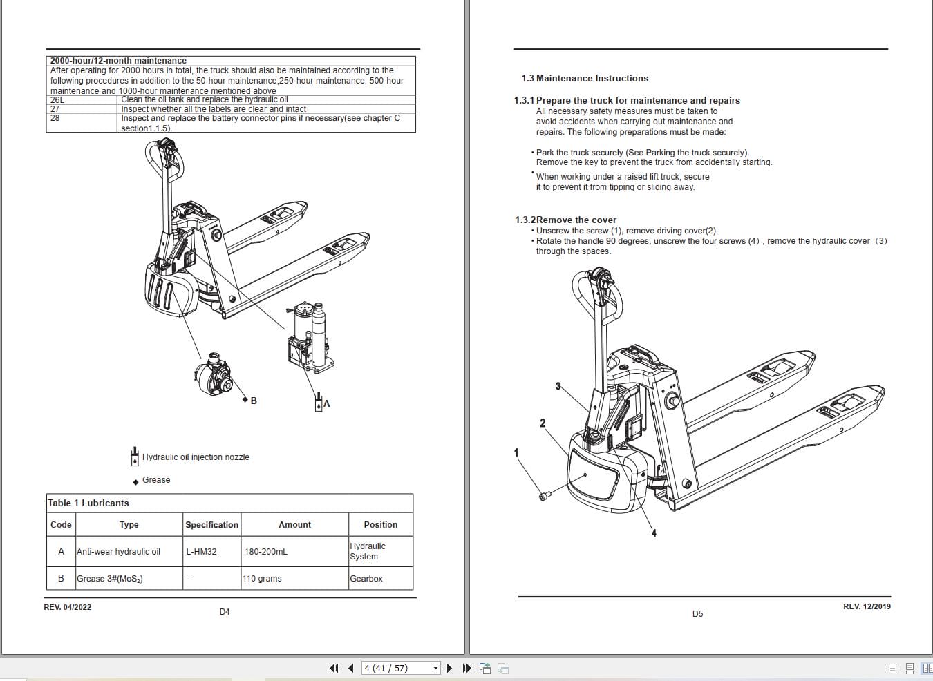 Mlift Forklift PBPB15EL Operation Manual (2)