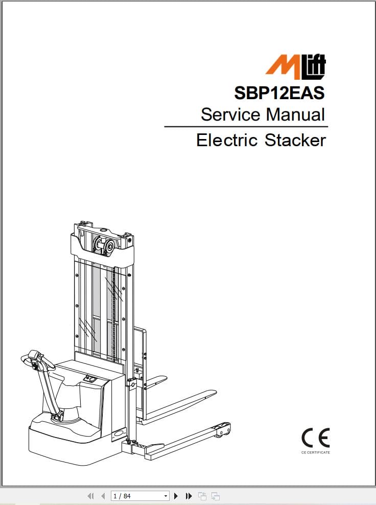 Mlift Forklift SBP12EAS Service Operation Manual (2)