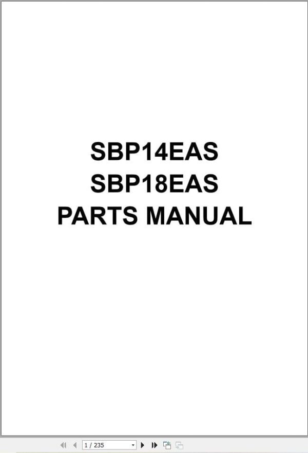 Mlift Forklift SBP14EAS Service Operation Parts Manual (3)