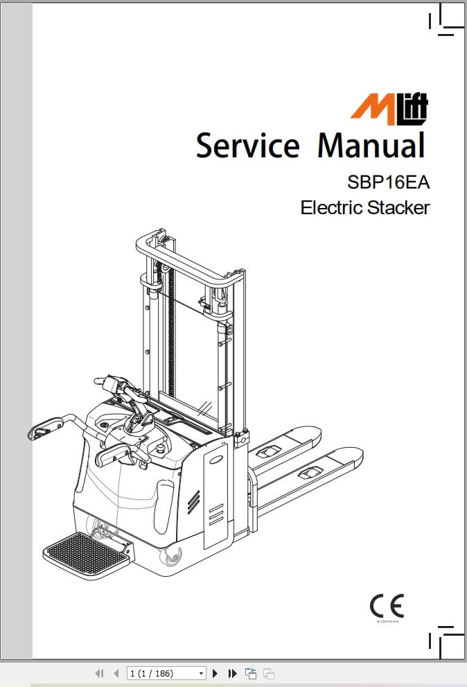 Mlift Forklift SBP16EA Service Operation Manual (2)