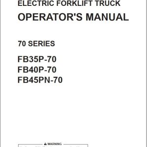 Nichiyu Forklift FB35P 70 FB40P 70 FB45PN 70 Operation Manual (1)