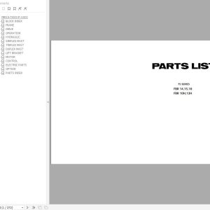 Nichiyu Forklift FBR14 18 FBR10H FBR13H 75 Series Parts Manual 03 P 1323 (1)