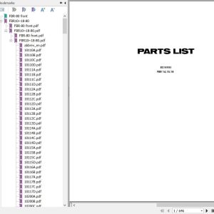 Nichiyu Forklift FBR14 FBR15 FBR18 Series 80 Parts List (1)