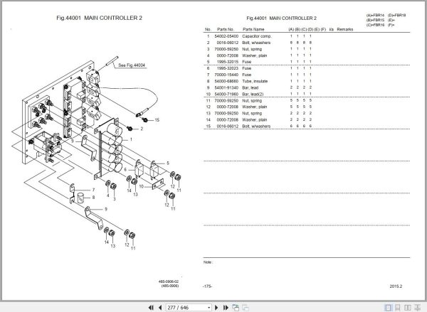Nichiyu Forklift FBR14 FBR15 FBR18 Series 80 Parts List (2)