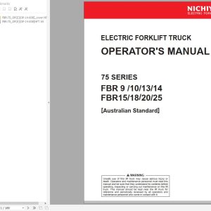 Nichiyu Forklift FBR9 25 75 Series Operators Manual (1)