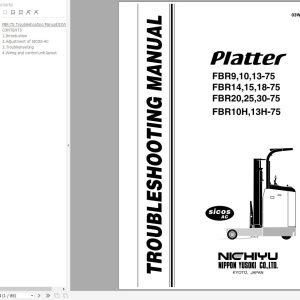 Nichiyu Forklift FBR9 30 75 Series Troubleshooting Manual 03W 1204 (1)