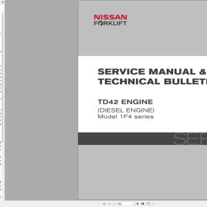 Nissan Diesel Engine TD42 For 1F4 Series Service Manual And Technical Bulletin (1)