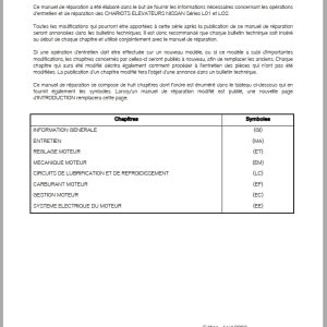 Nissan Engine K15 K21 K25 For L01 L02 Series Service Manual SM03E LOKGO FR (1)