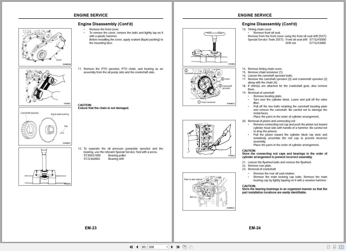 Nissan Engine K15 K21 K25 Service Manual And Technical Bulletin SM03E LOKG0 (2)