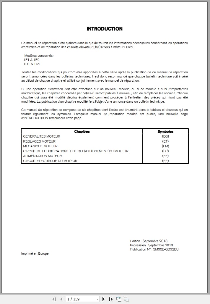 Nissan Engine QD32 For 1F1 1F2 1D1 1D2 Service Manual SM08E QD32EU FR (1)