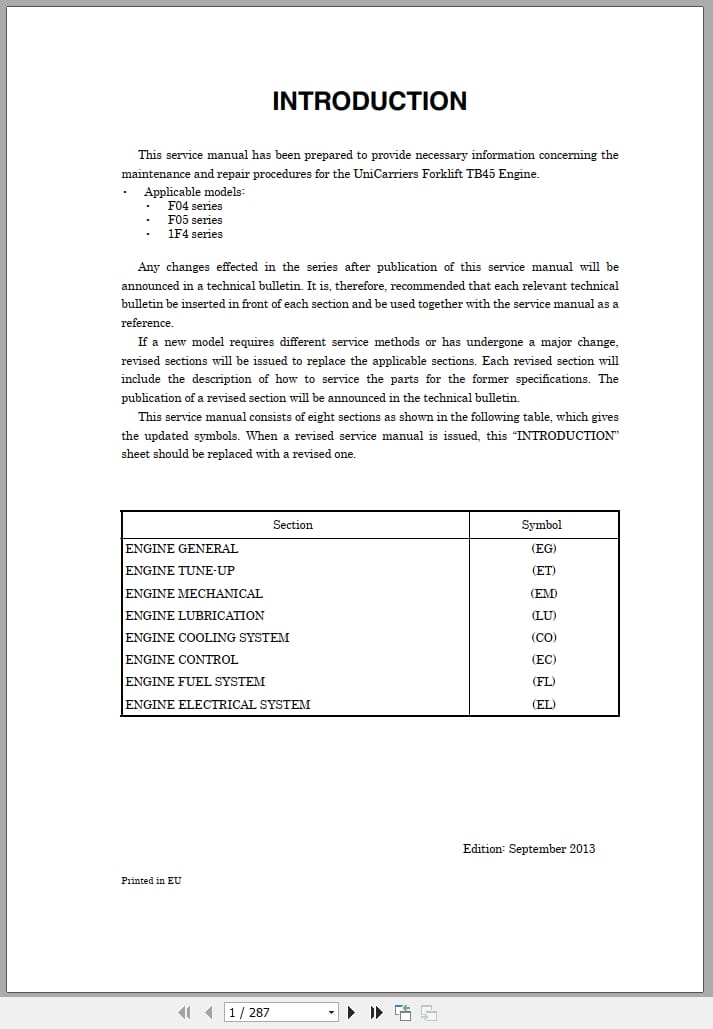 Nissan Engine TB45 For F04 F05 1F4 Series Service Manual (1)